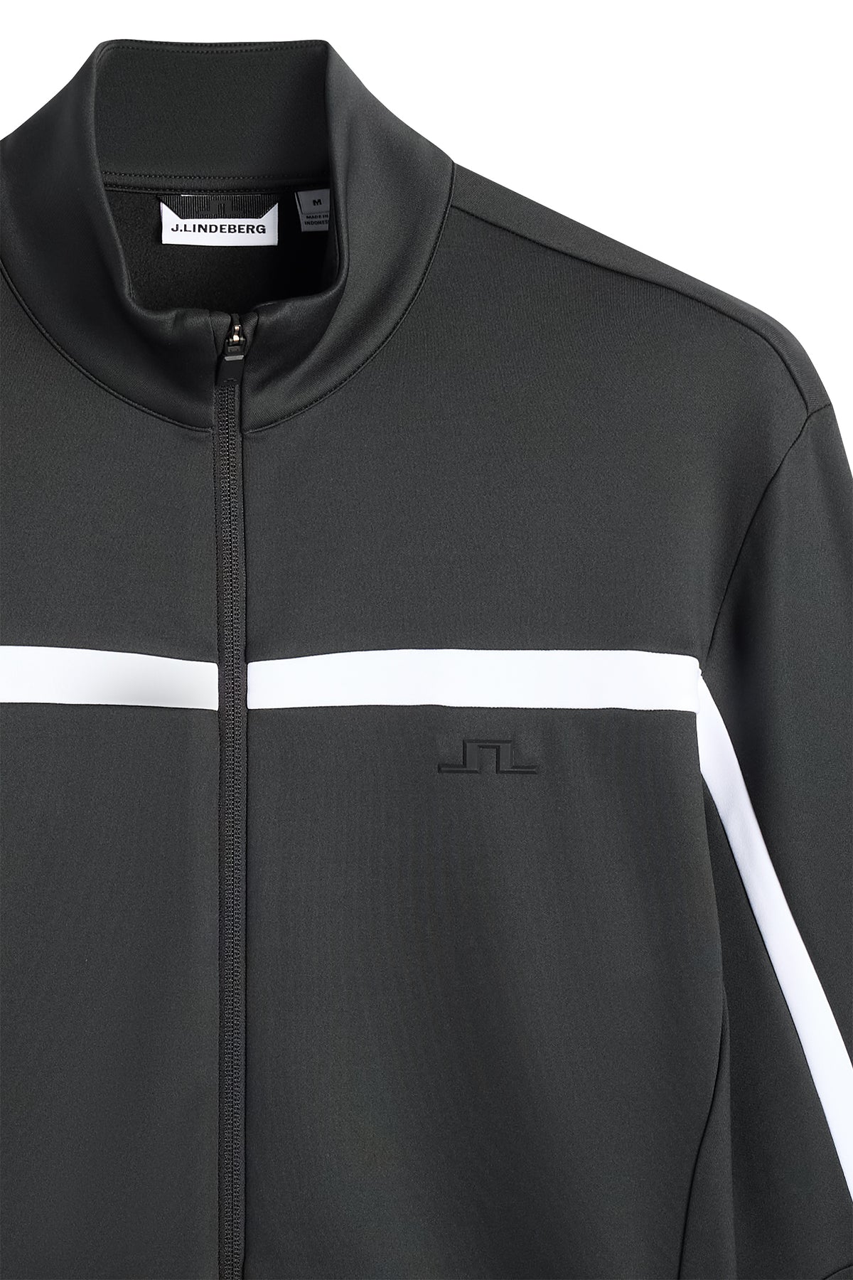 Sharpe Full  Zip Mid Layer in Black by J.Lindeberg