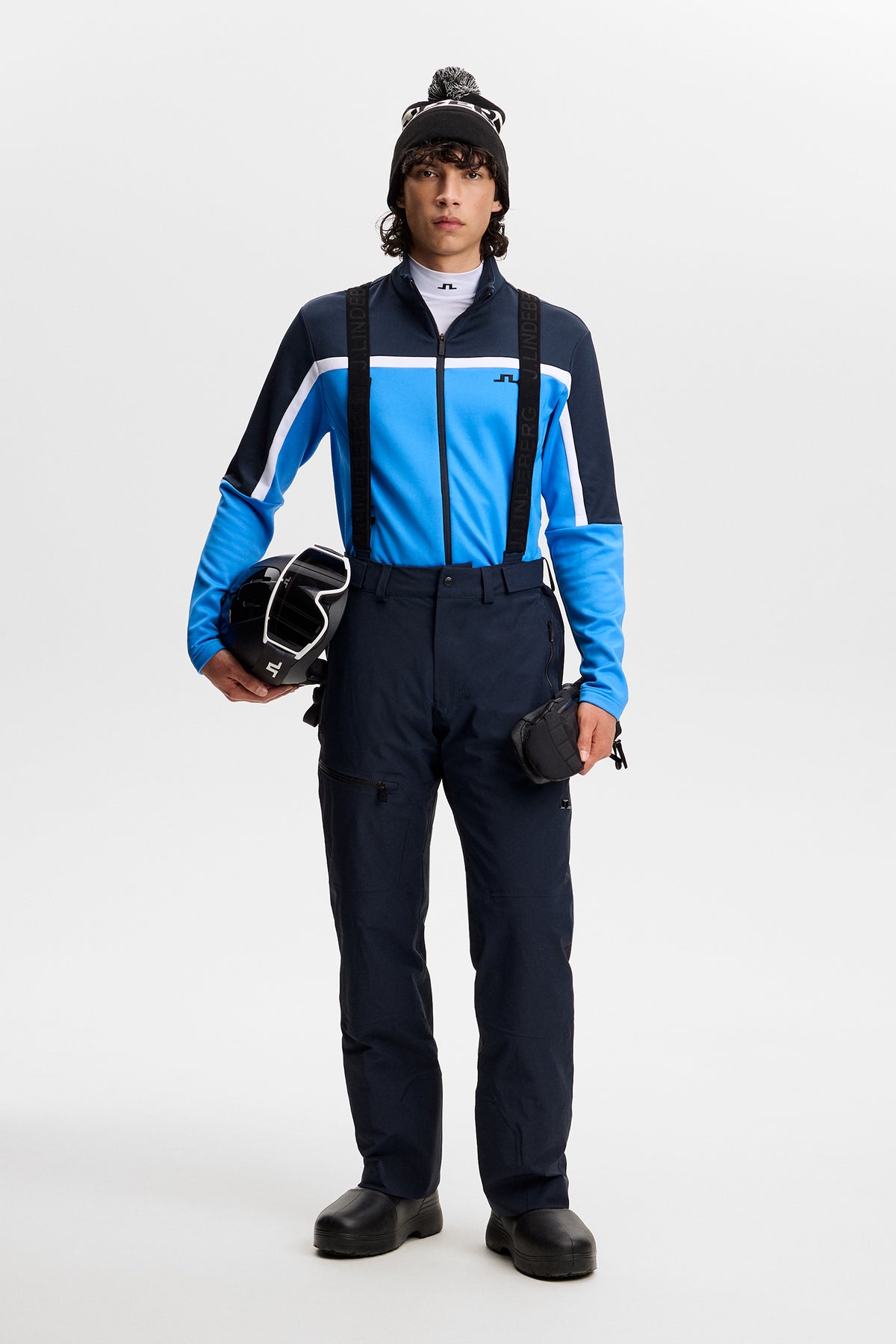 Sharpe Full  Zip Mid Layer in Sonic Blue by J.Lindeberg