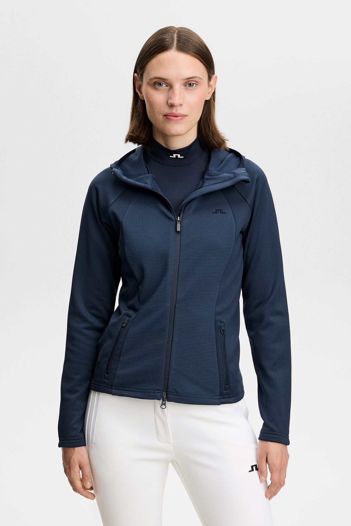 Mireya Full Zip Hood in JL Navy by J.Lindeberg