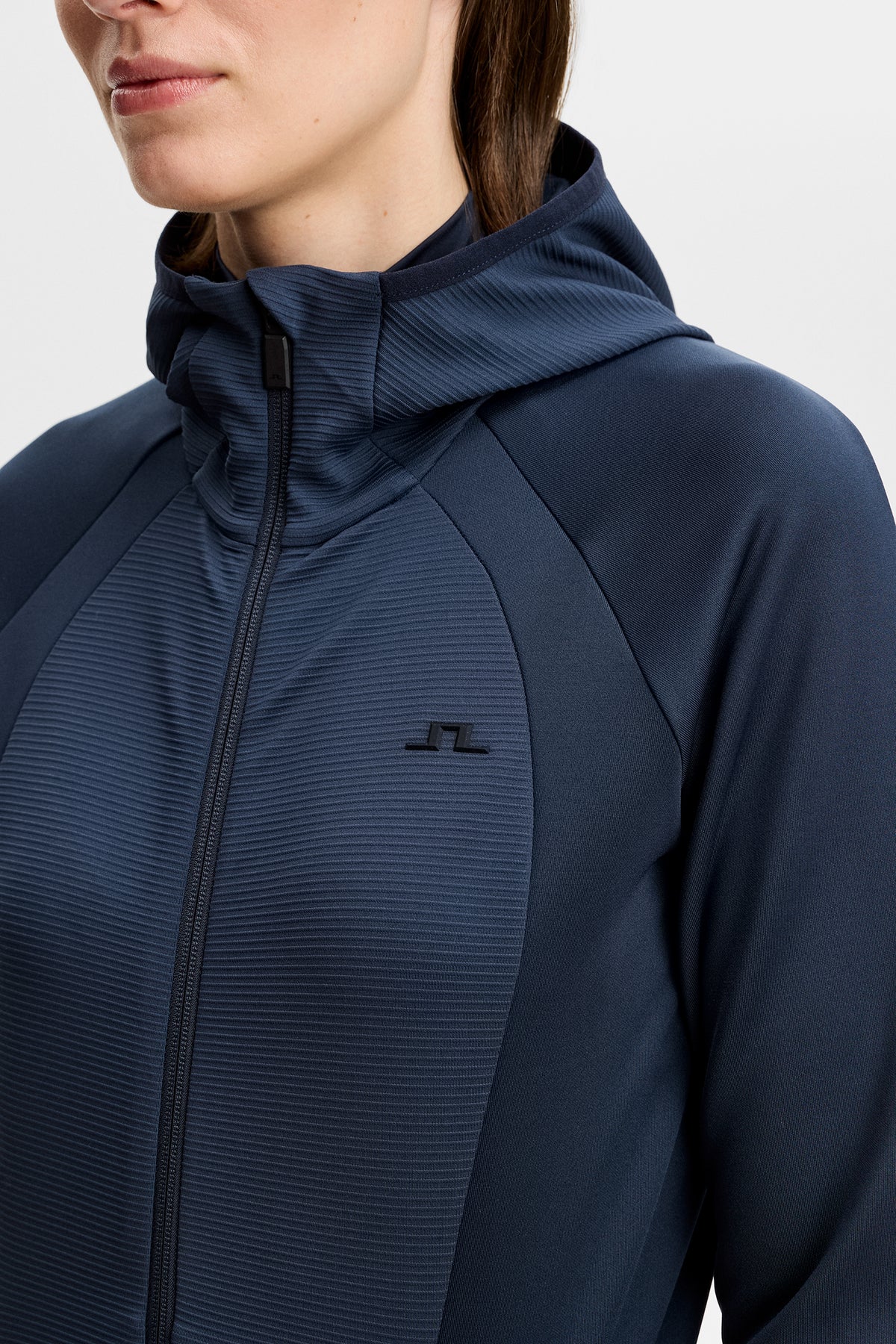 Mireya Full Zip Hood in JL Navy by J.Lindeberg