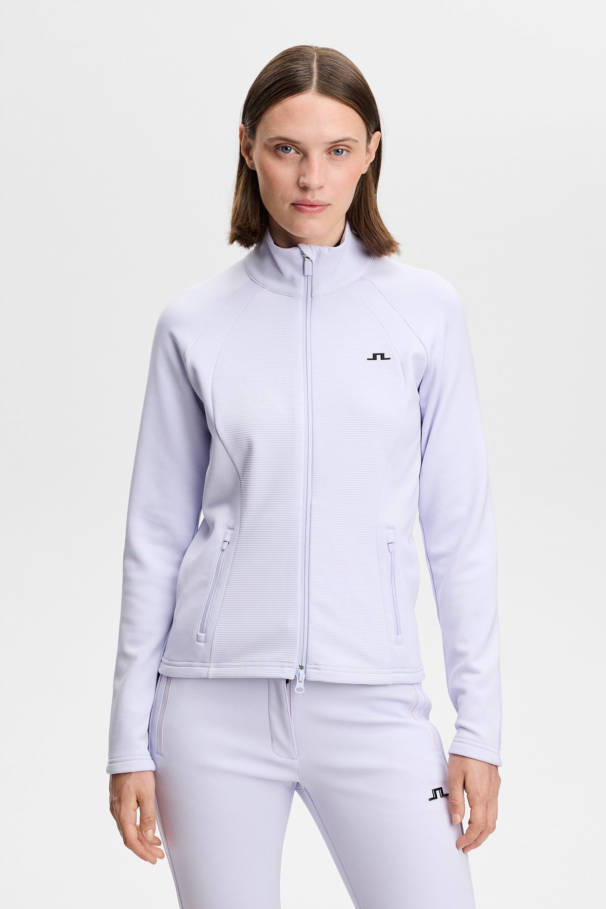 Mireya Full Zip Mid Layer in Purple Heather by J.Lindeberg