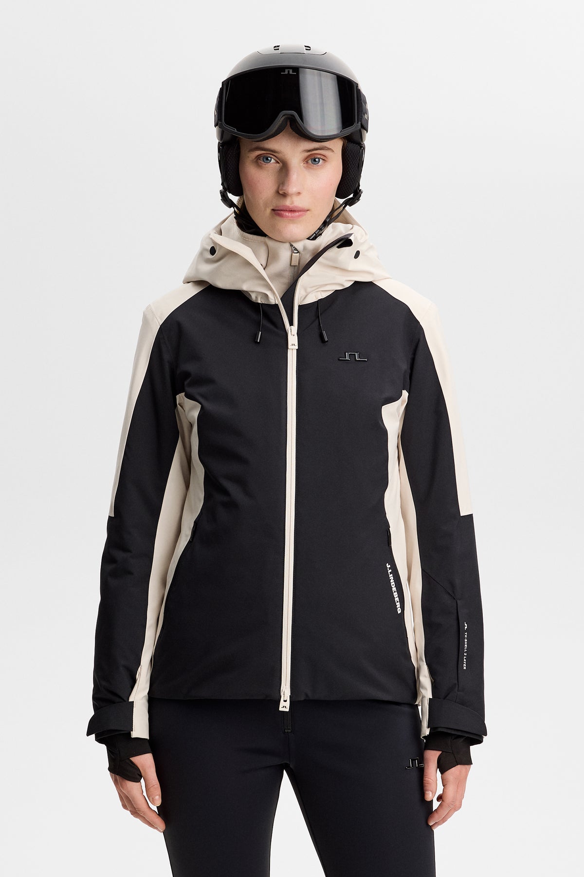 Lilia Blocked Jacket in Black by J.Lindeberg