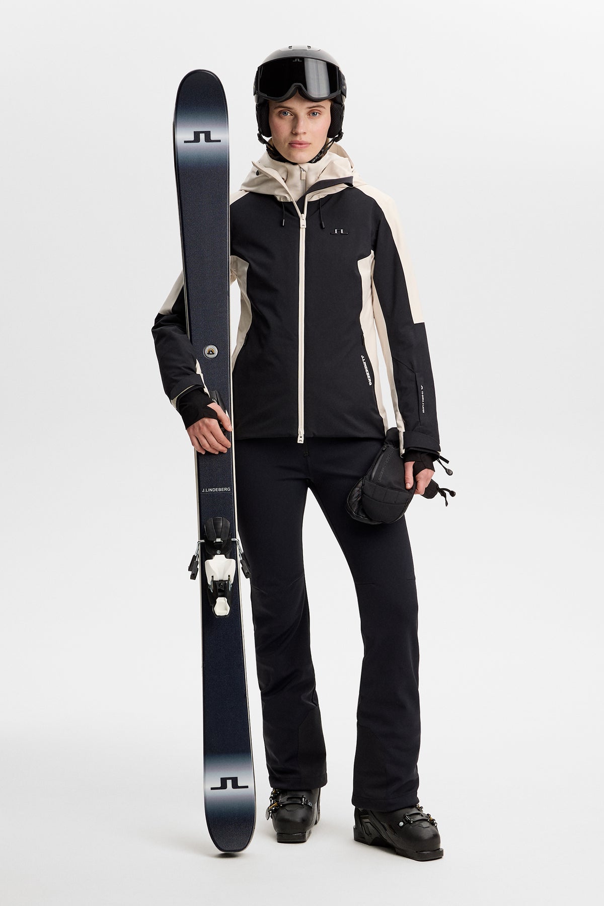 Lilia Blocked Jacket in Black by J.Lindeberg
