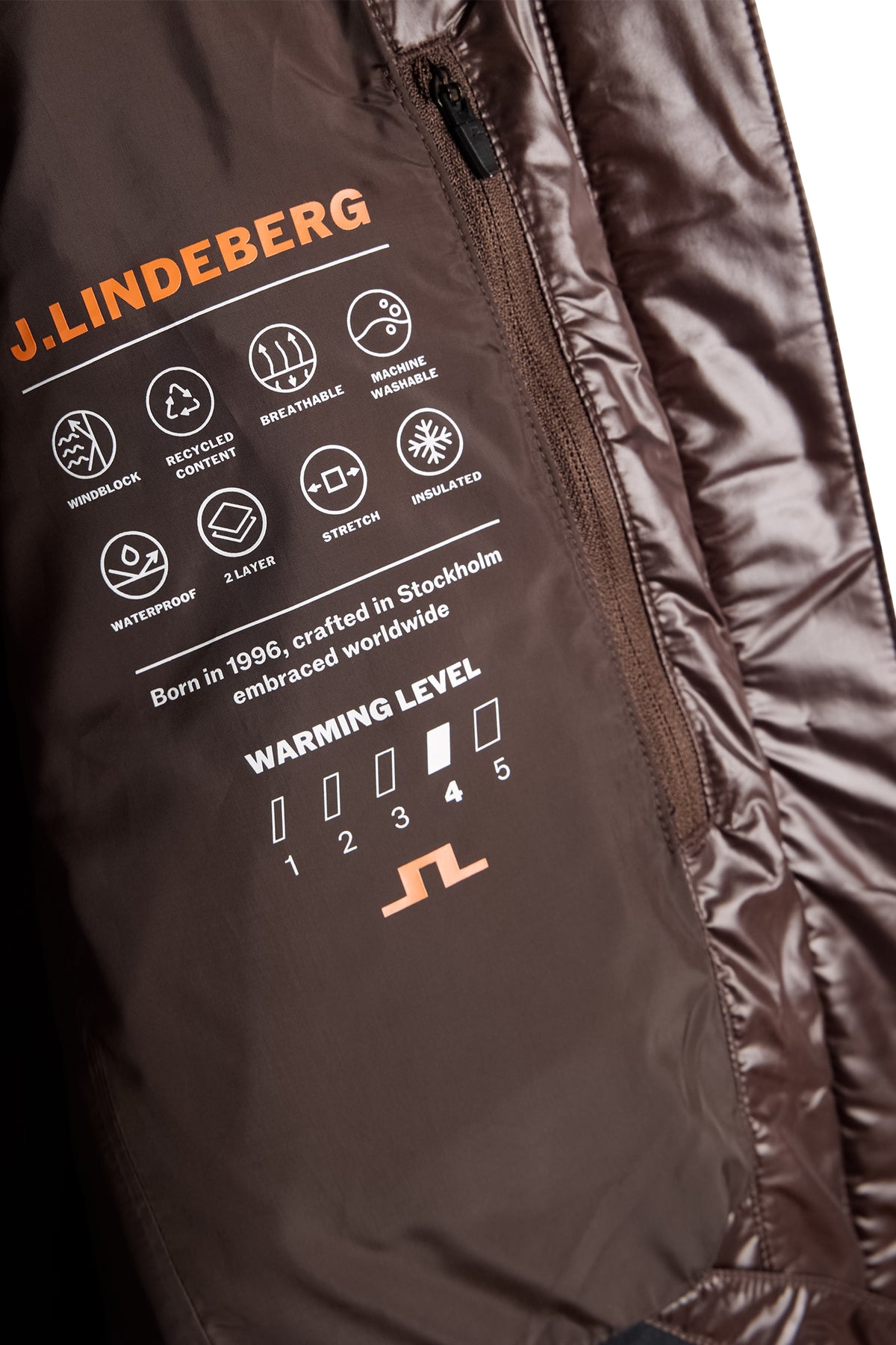 Nerina Down Jacket  in Seal Brown by J.Lindeberg