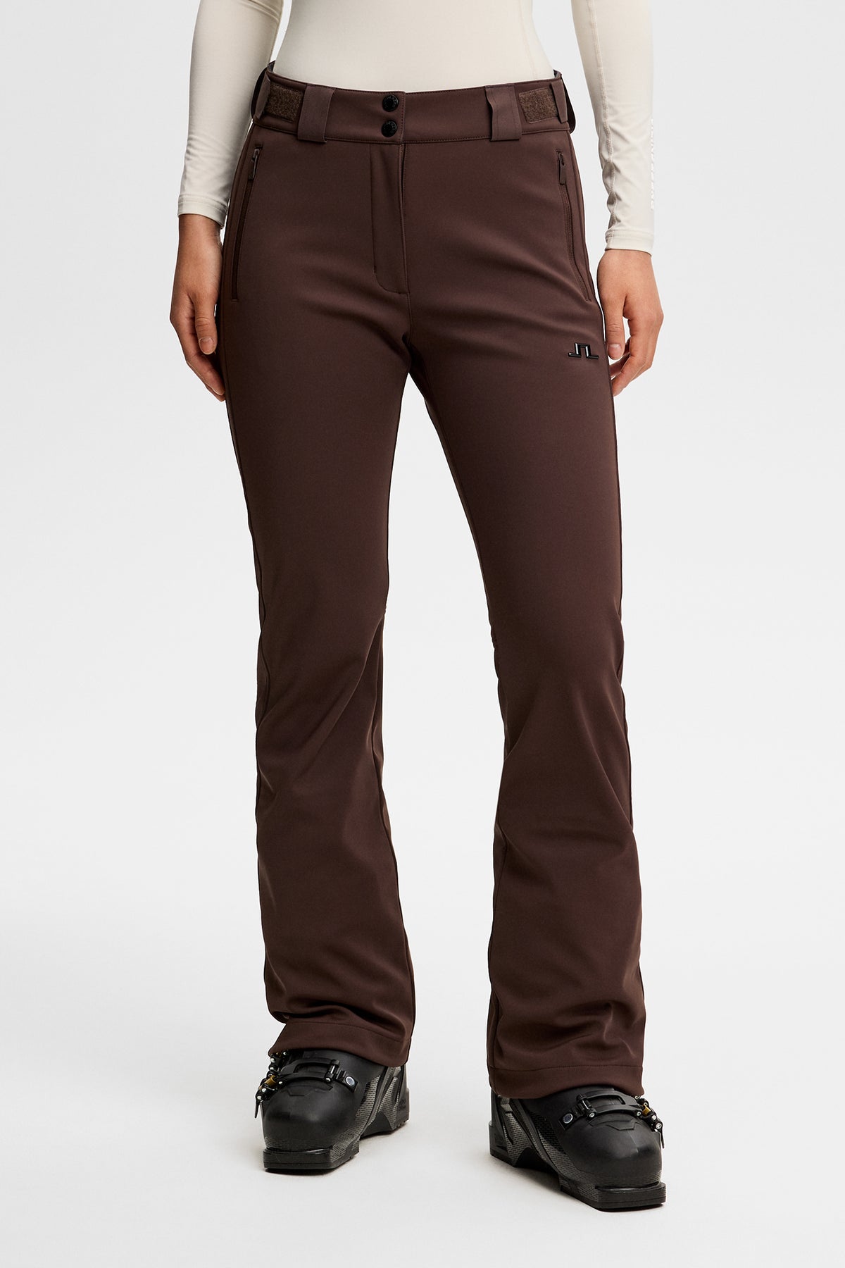 Stanford Softshell Ski Pant in Seal Brown by J.Lindeberg