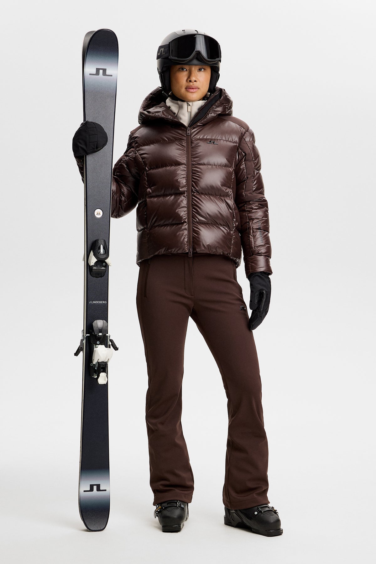 Stanford Softshell Ski Pant in Seal Brown by J.Lindeberg