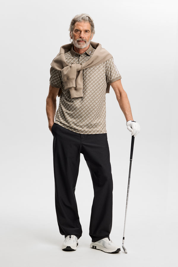 Tour Tech Print Polo / Cardi Jacquard S Brindle