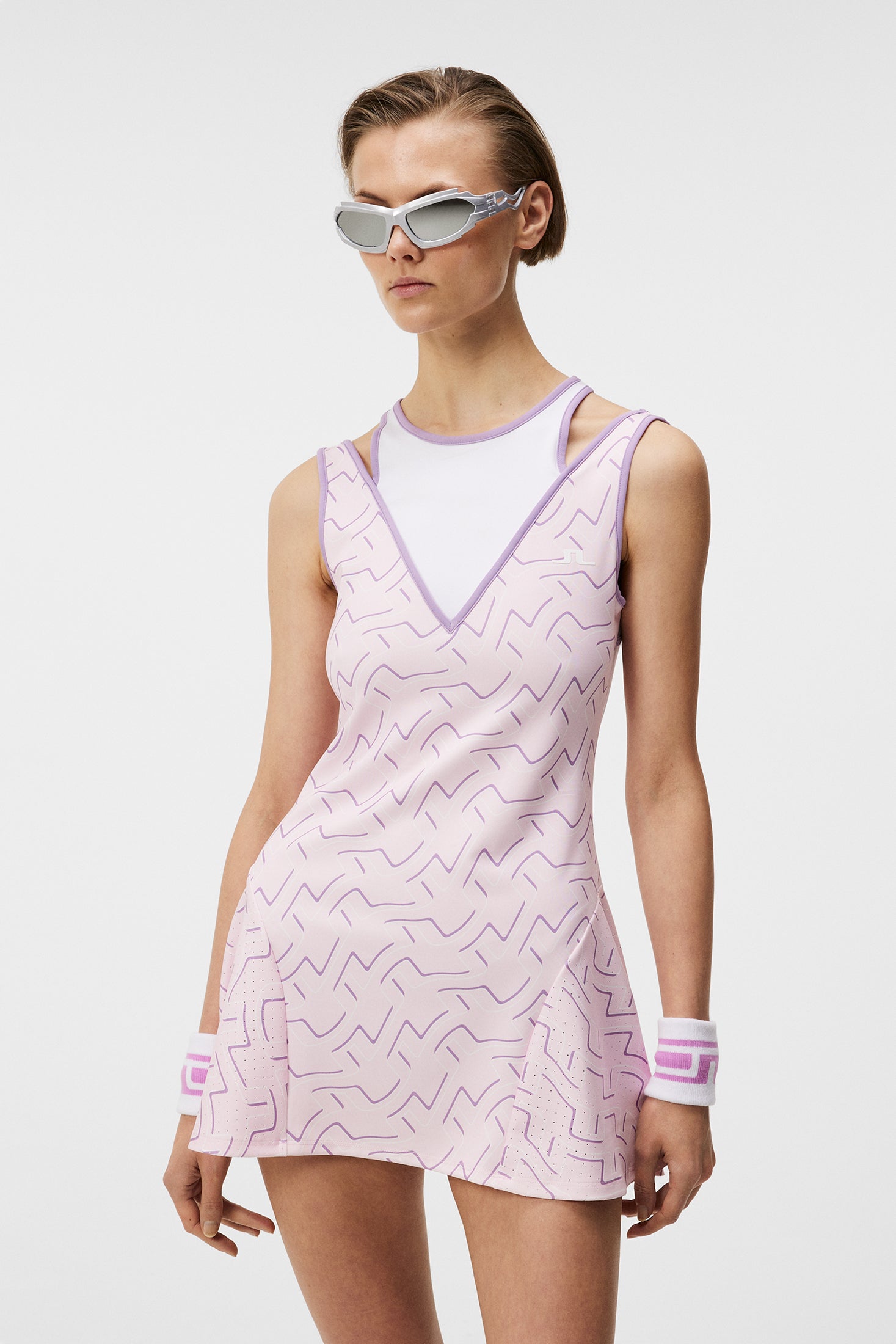 제이린드버그 J.LINDEBERG Matilda Print Dress,Outline Bridge Wave Pink
