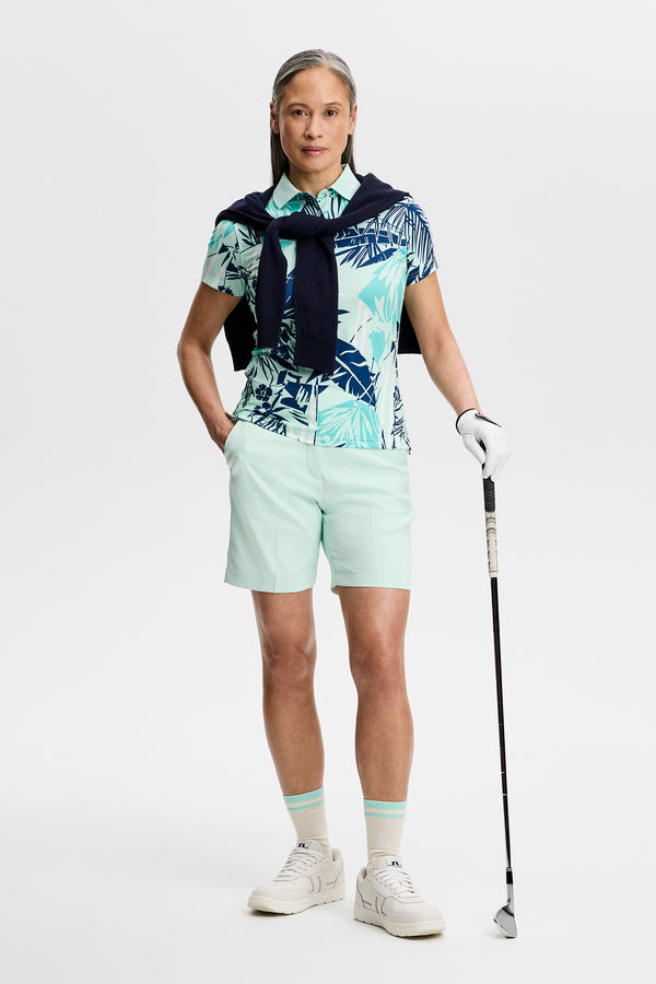 Tour Tech Print Polo / Grove Blue L