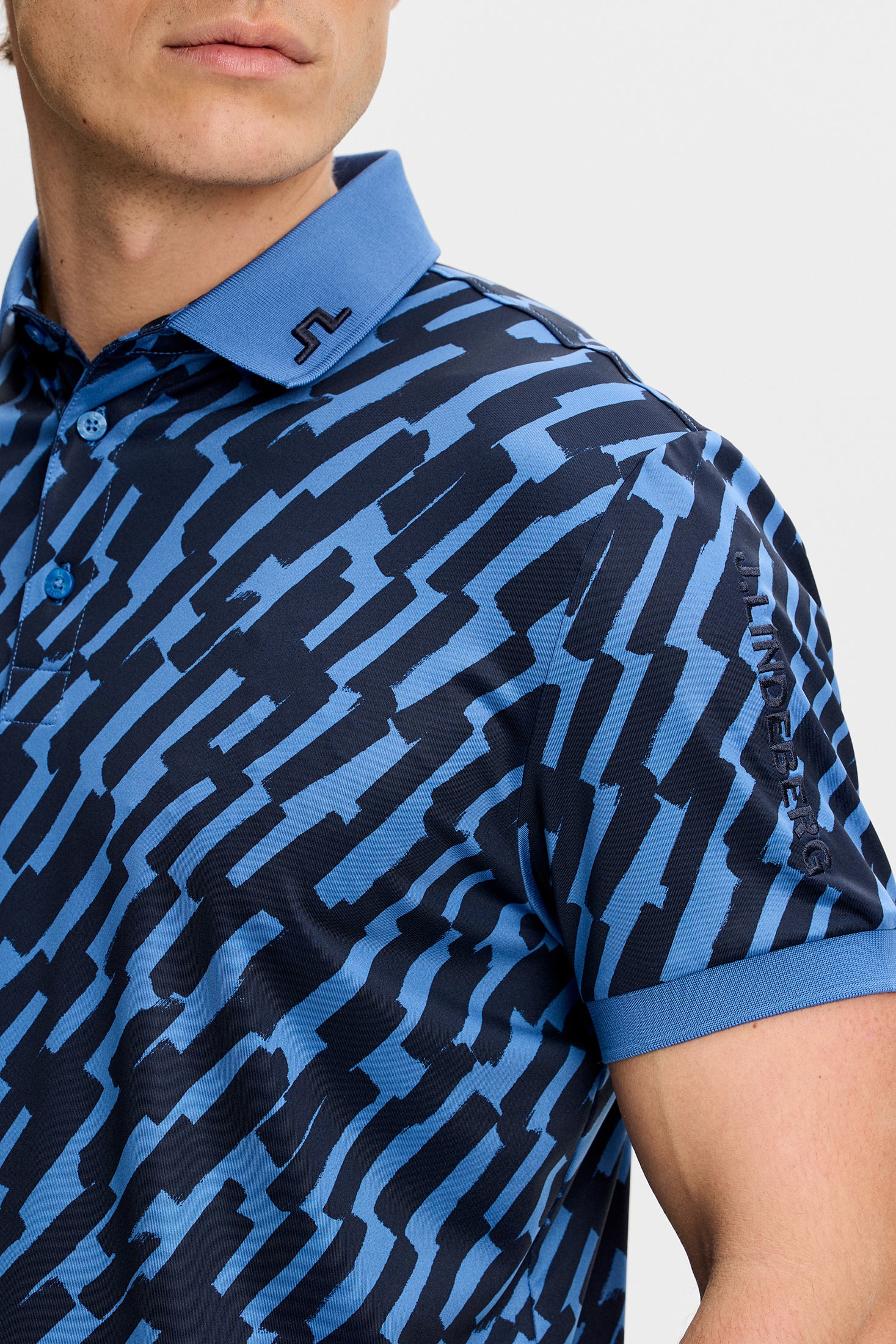 Tour Tech Print Polo / Oak Federal M – J.LINDEBERG US