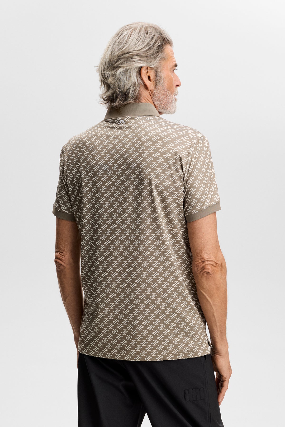 Tour Tech Print Polo / Cardi Jacquard S Brindle