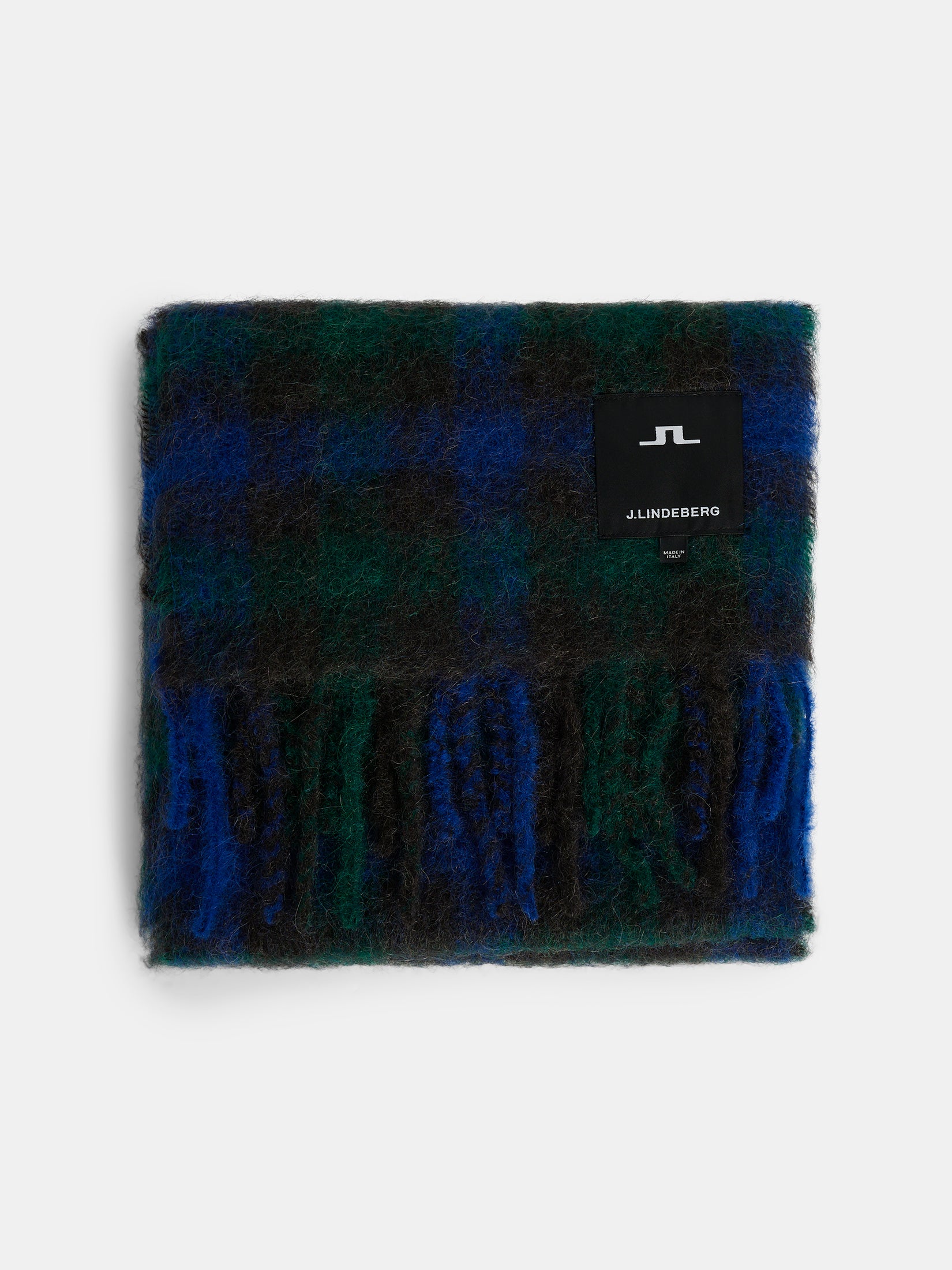 Check wool scarf