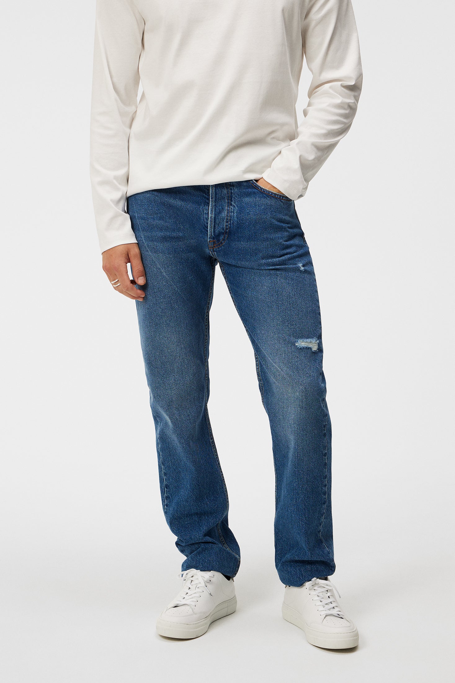 제이린드버그 J.LINDEBERG Cody Claw Regular Jeans,Mid Blue