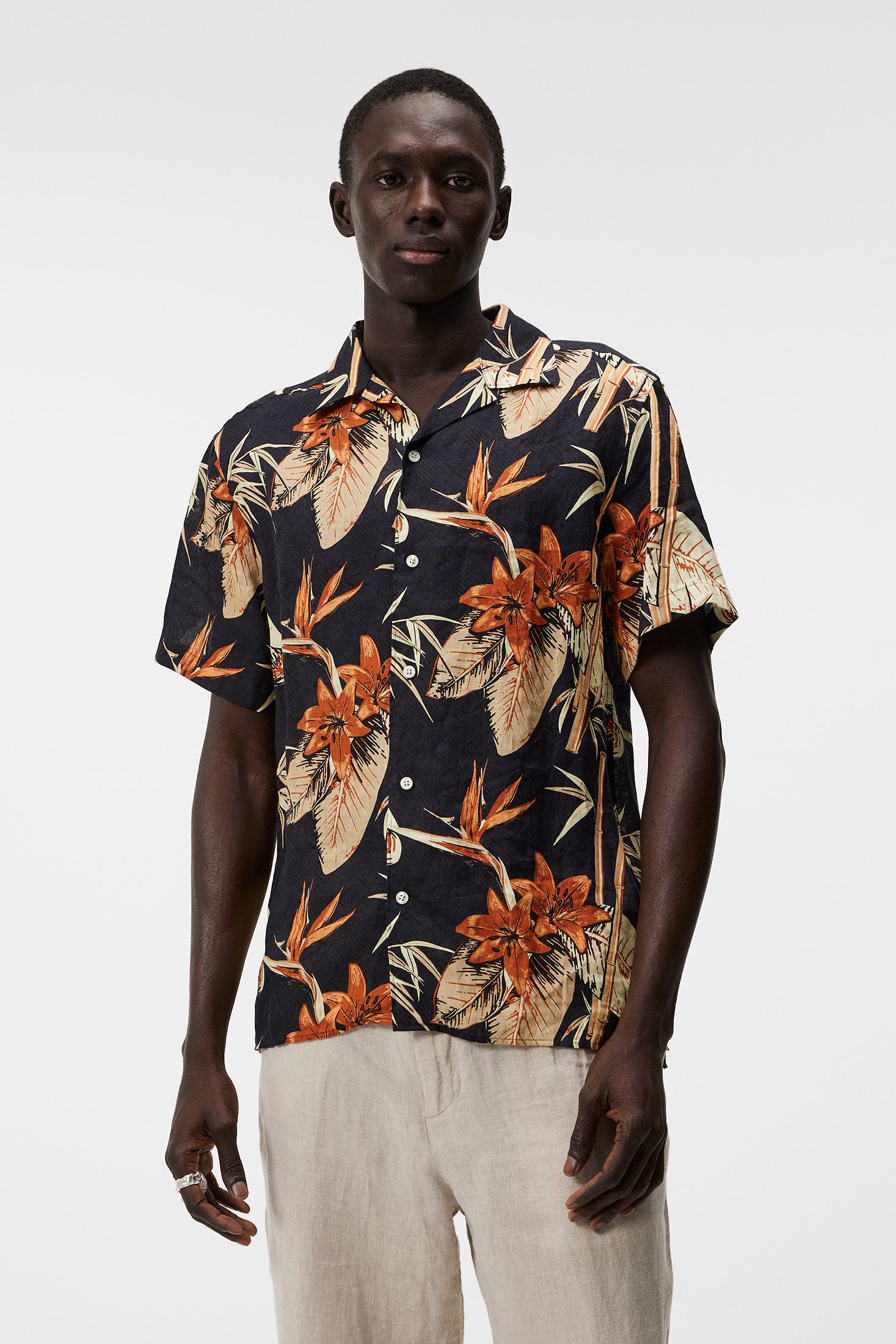 Elio Tropical Print Shirt