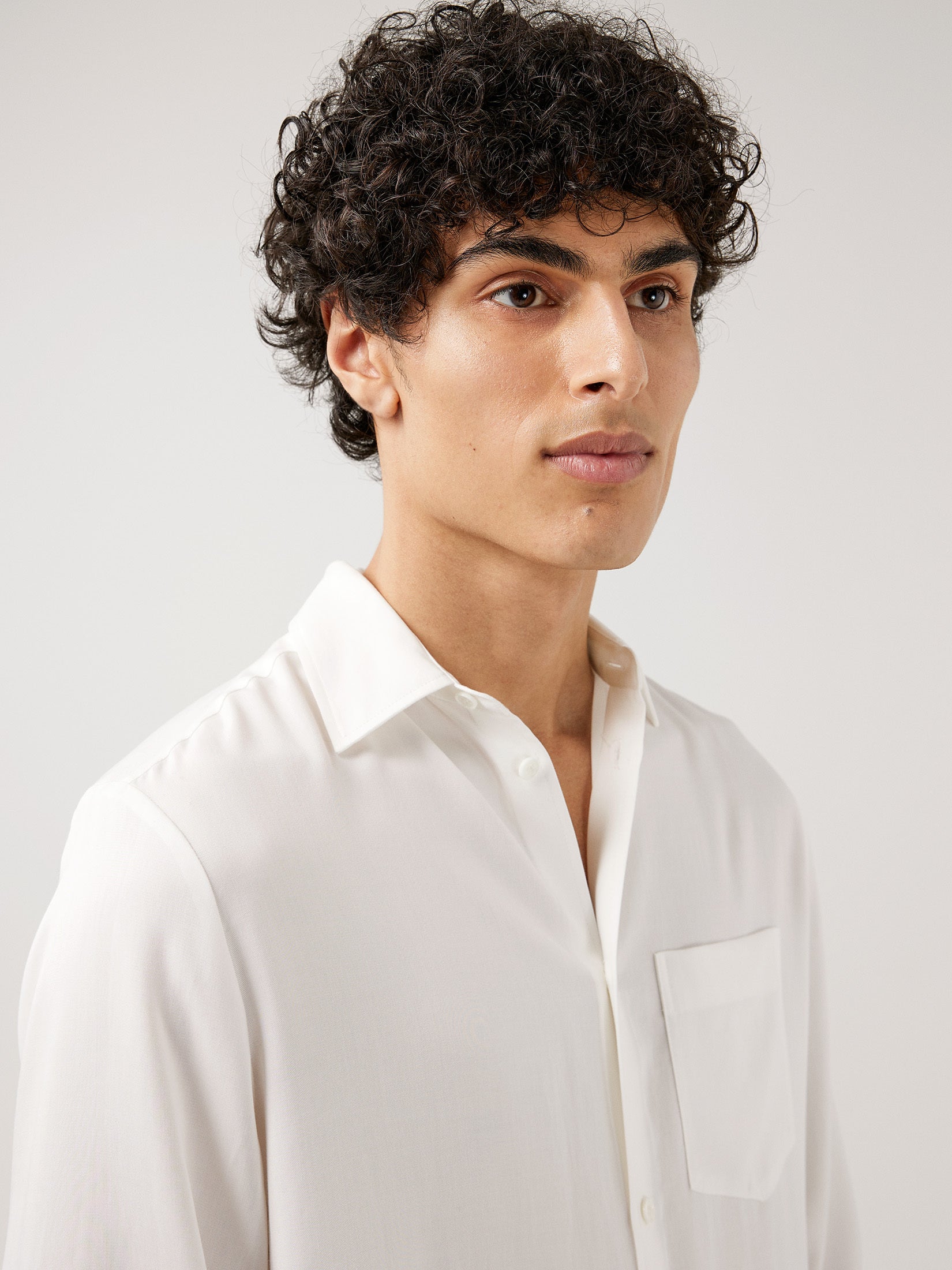 Solid Relaxed Tencel Shirt