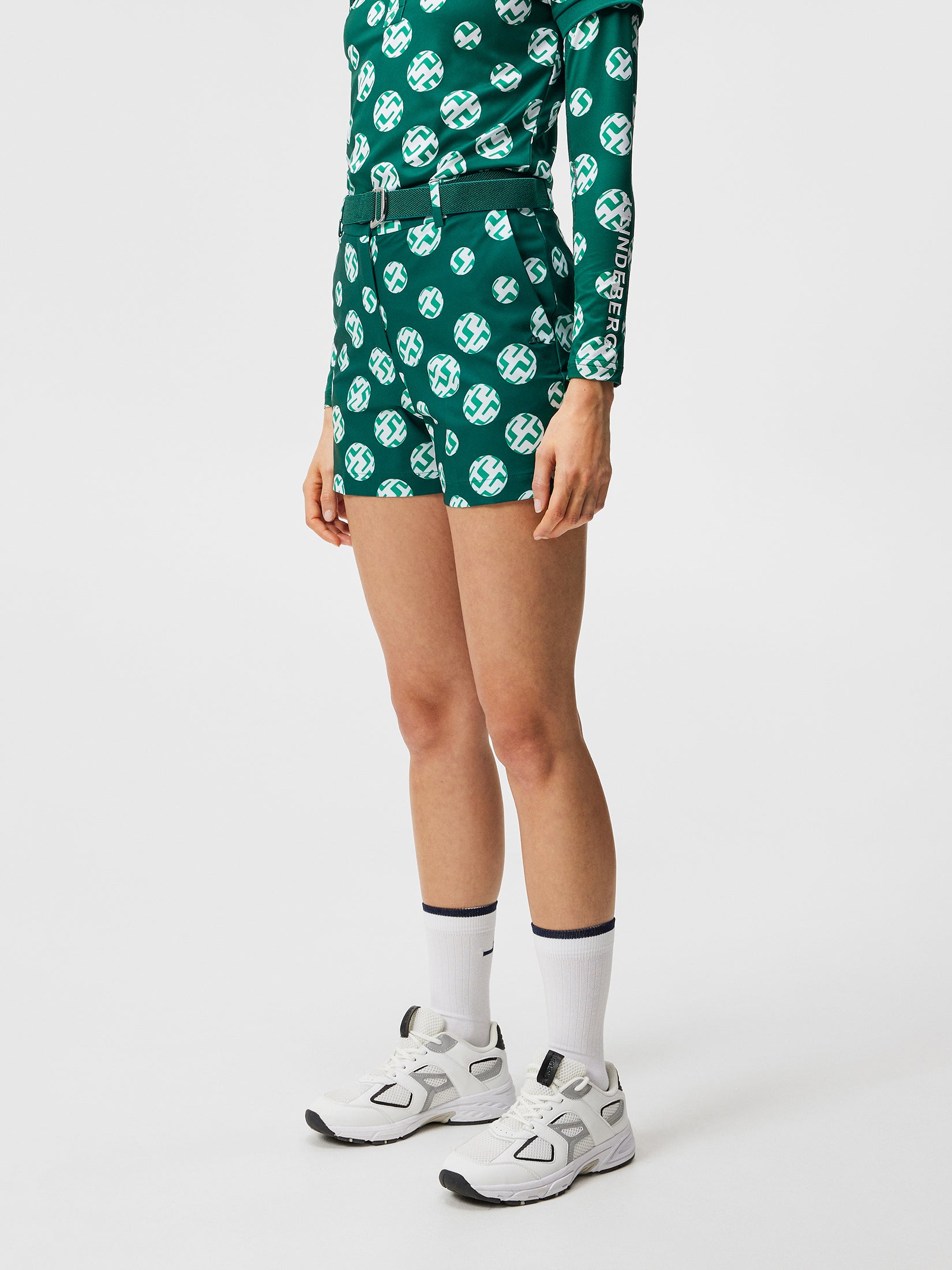 제이린드버그 J.LINDEBERG Gwen Printed Shorts,Rain Forest Sphere Dot